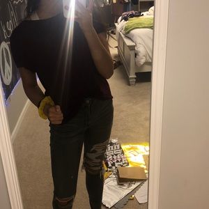 Burgundy soft and sexy tee